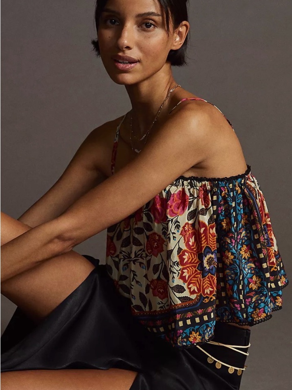FARM Rio Strappy Printed Blouse